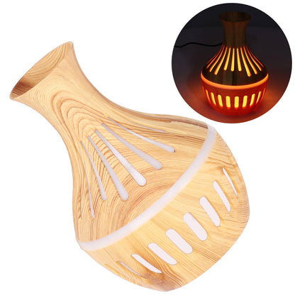 300ml Humidifier USB Powered Wood Grain Aromatherapy Diffuser with 7 Colors LED Light 5V 1A V1294-YM0523-3113220001611