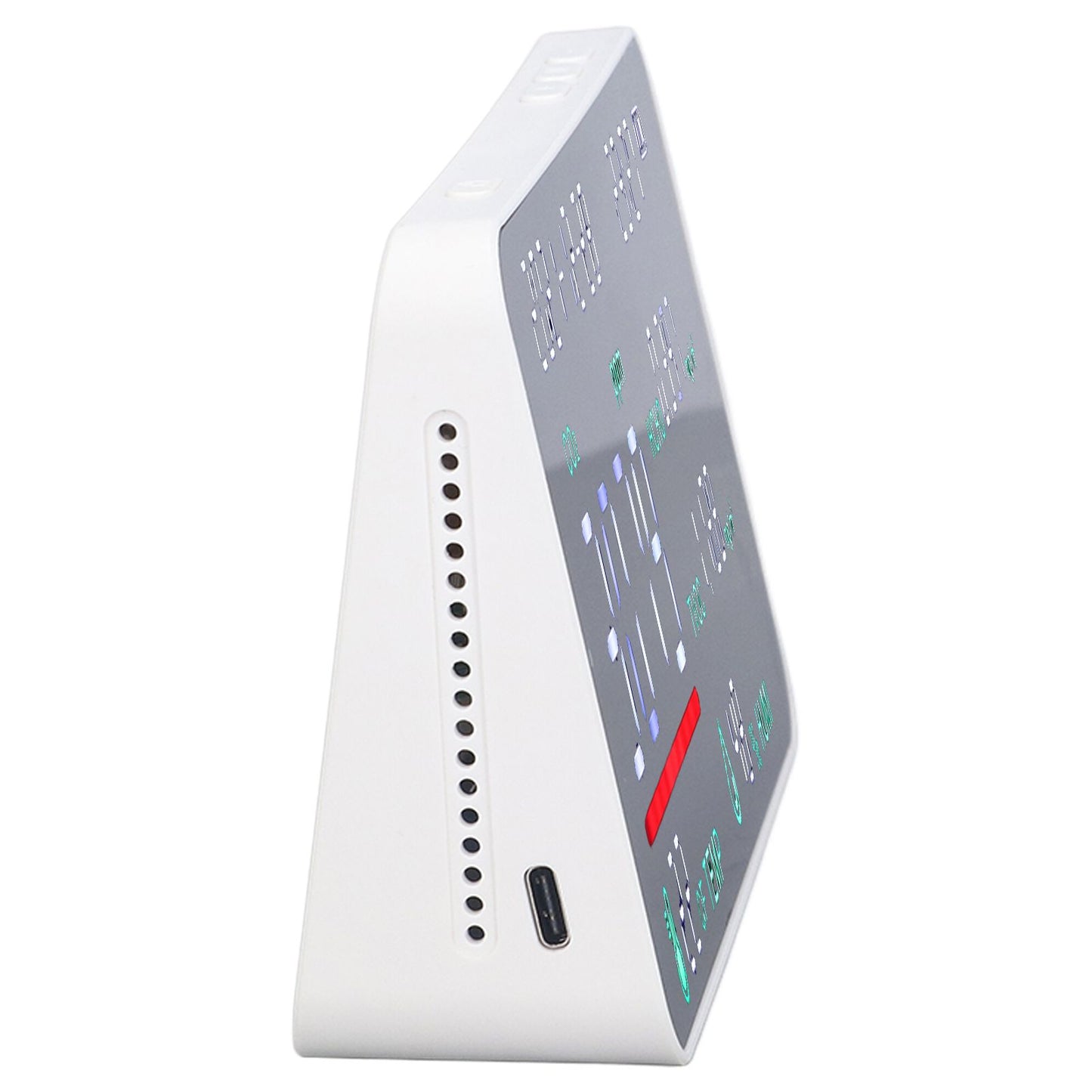 Air Quality Monitor Semiconductor USB Charging Indoor Temperature Humidity Carbon Dioxide DetectorWhite V1294-YM0523-3113220002012