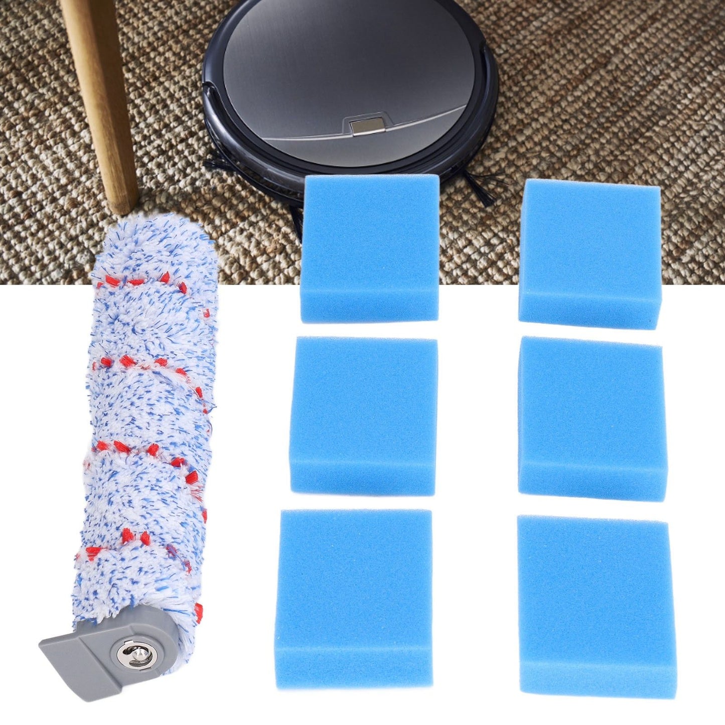 Brush Roller Filter Sponges Set for HF10E-01 Vacuum Cleaner Part Accessories Replacement V1294-YM0523-3113220002311