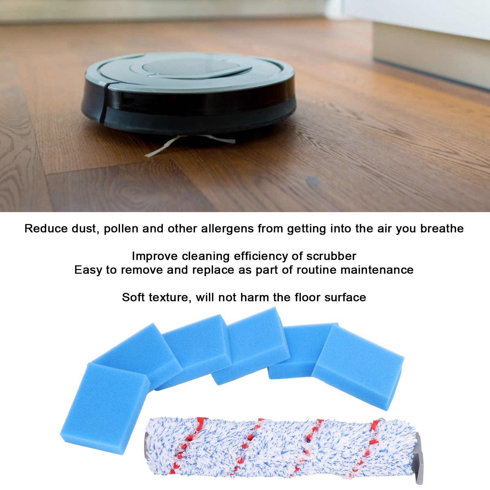 Brush Roller Filter Sponges Set for HF10E-01 Vacuum Cleaner Part Accessories Replacement V1294-YM0523-3113220002311