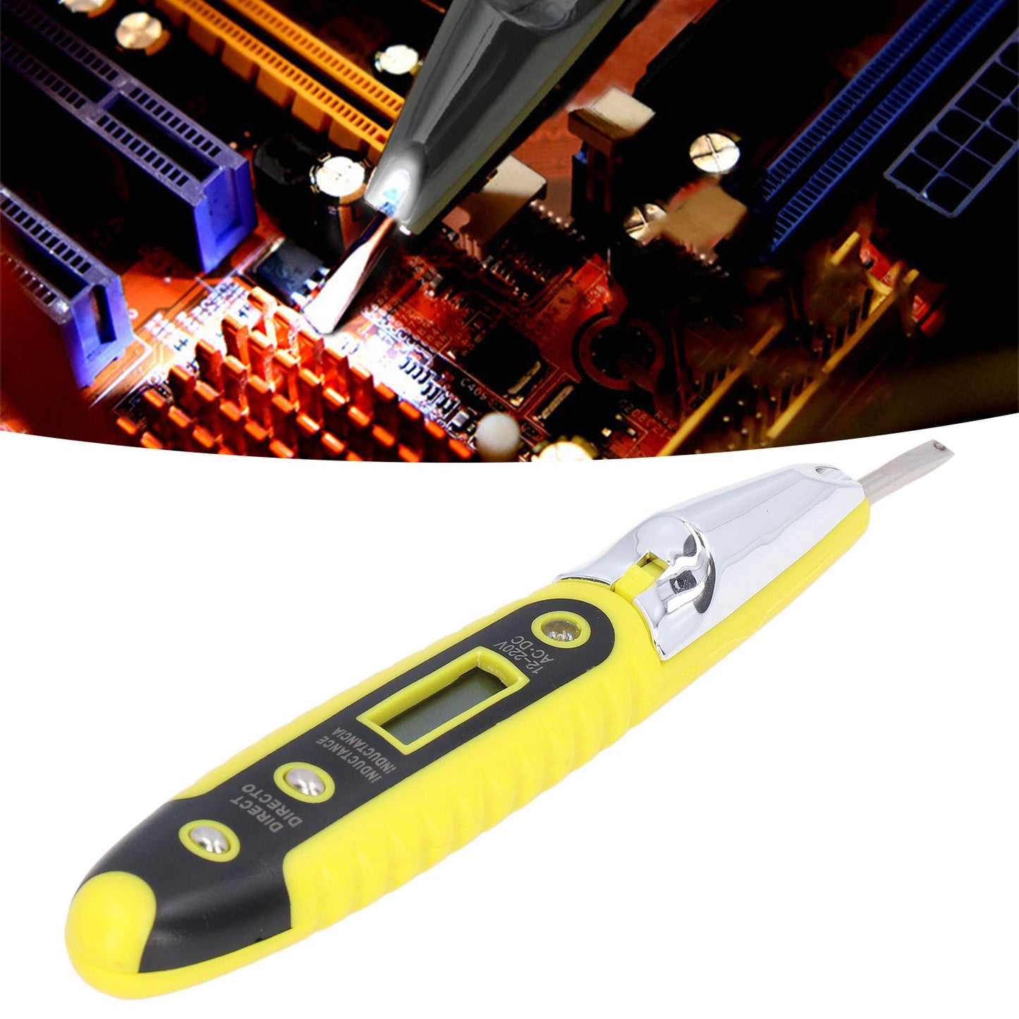 LED Multifunctional Digital Electric Tester Pen 12-220V Non Contact Circuit Voltage Detector for Household V1294-YM0523-3113220002711
