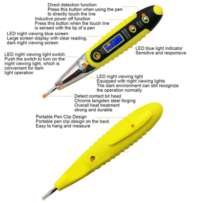 LED Multifunctional Digital Electric Tester Pen 12-220V Non Contact Circuit Voltage Detector for Household V1294-YM0523-3113220002711