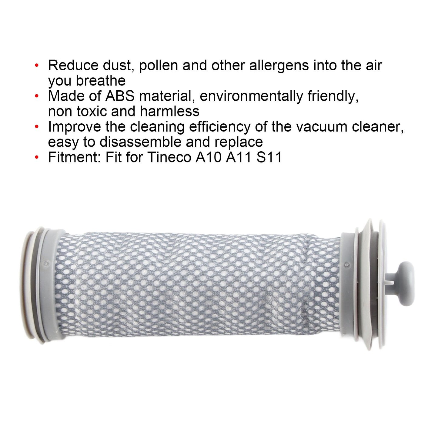 Vacuum Cleaner Filter Replacement ABS Vacuum Filter Accessories for Tineco A10 A11 S11 V1294-YM0523-3113220004311