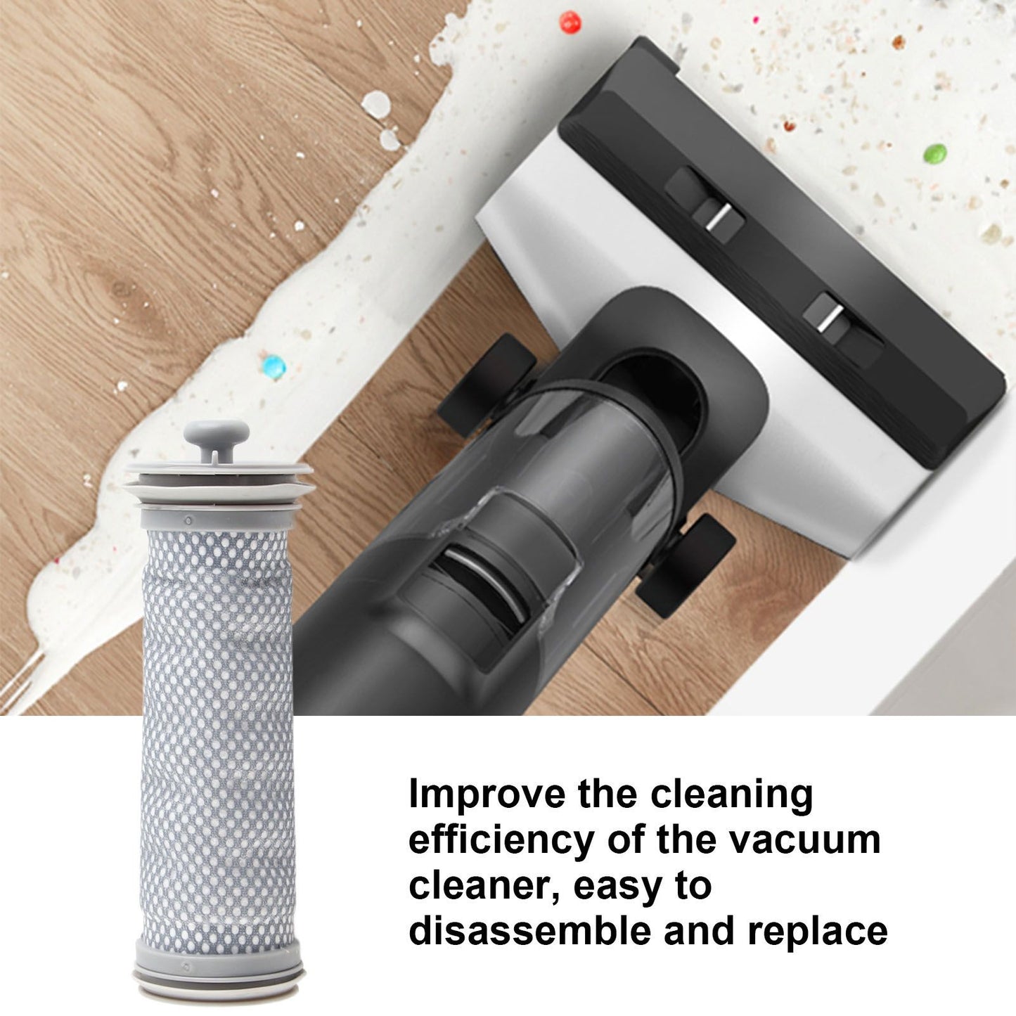 Vacuum Cleaner Filter Replacement ABS Vacuum Filter Accessories for Tineco A10 A11 S11 V1294-YM0523-3113220004311