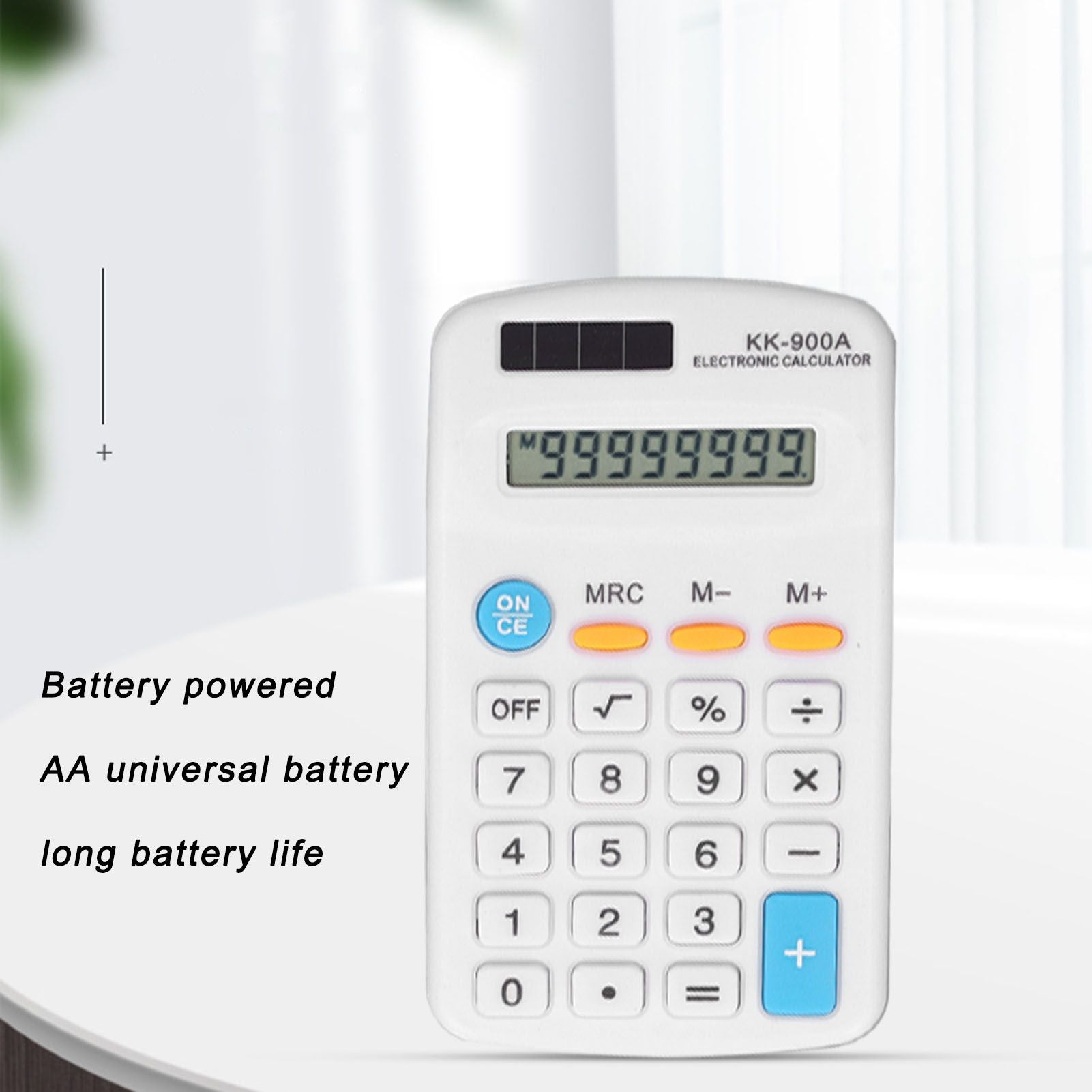 Mini Calculators Handheld 8 Digit with LCD Display Sensitive Button Solar Battery Dual Power for Office V1294-YM0523-3113220006011