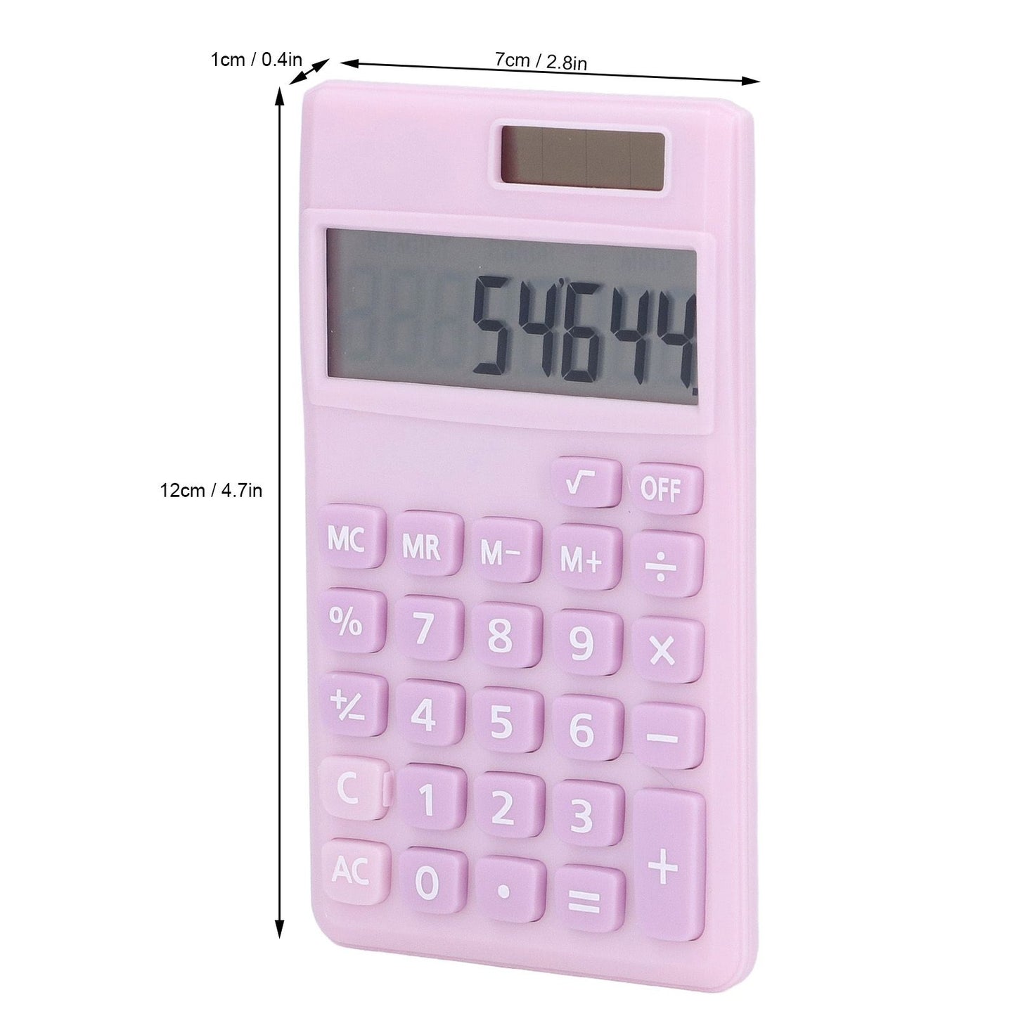 Calculators 8 Digit Solar Battery Dual Power Handheld Pocket Calculator with Large LCD Display Big Sensitive V1294-YM0523-3113220006112