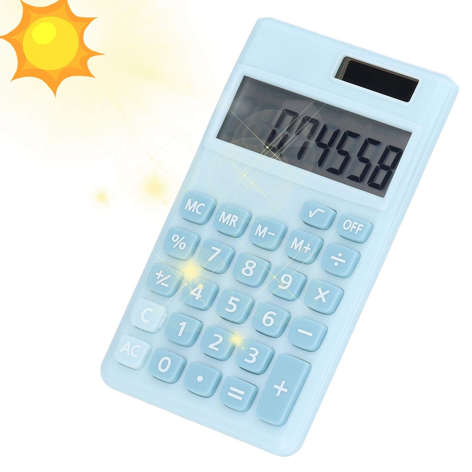 Calculators 8 Digit Solar Battery Dual Power Handheld Pocket Calculator with Large LCD Display Big Sensitive V1294-YM0523-3113220006113