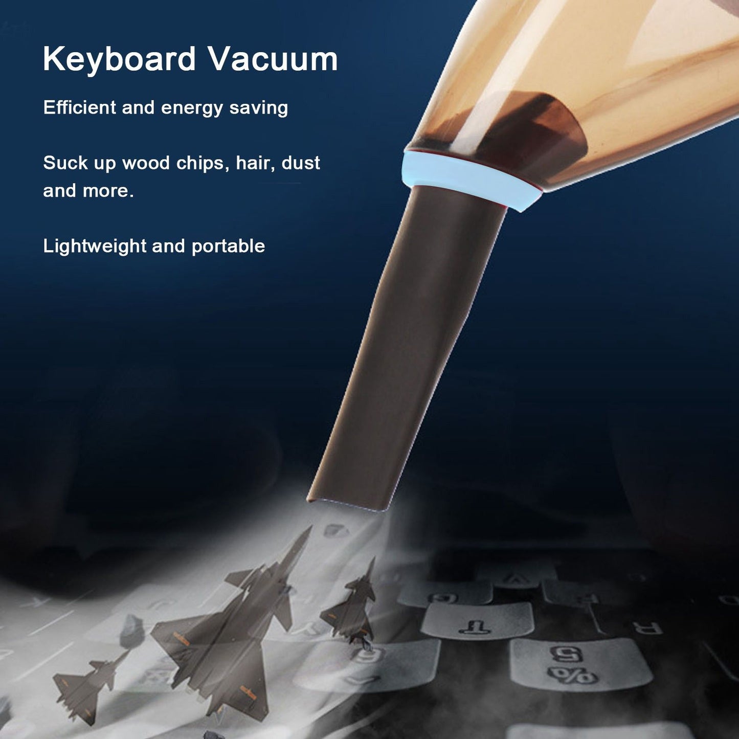 Keyboard Vacuum USB Handheld Powerful Suction Portable Energy Saving Multi Purpose Quick Cleaning Mini V1294-YM0523-3113220006311