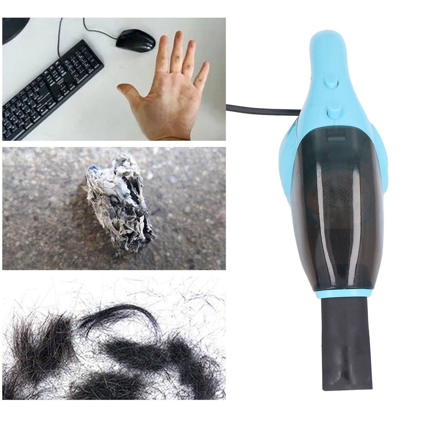 Keyboard Vacuum USB Handheld Powerful Suction Portable Energy Saving Multi Purpose Quick Cleaning Mini V1294-YM0523-3113220006311