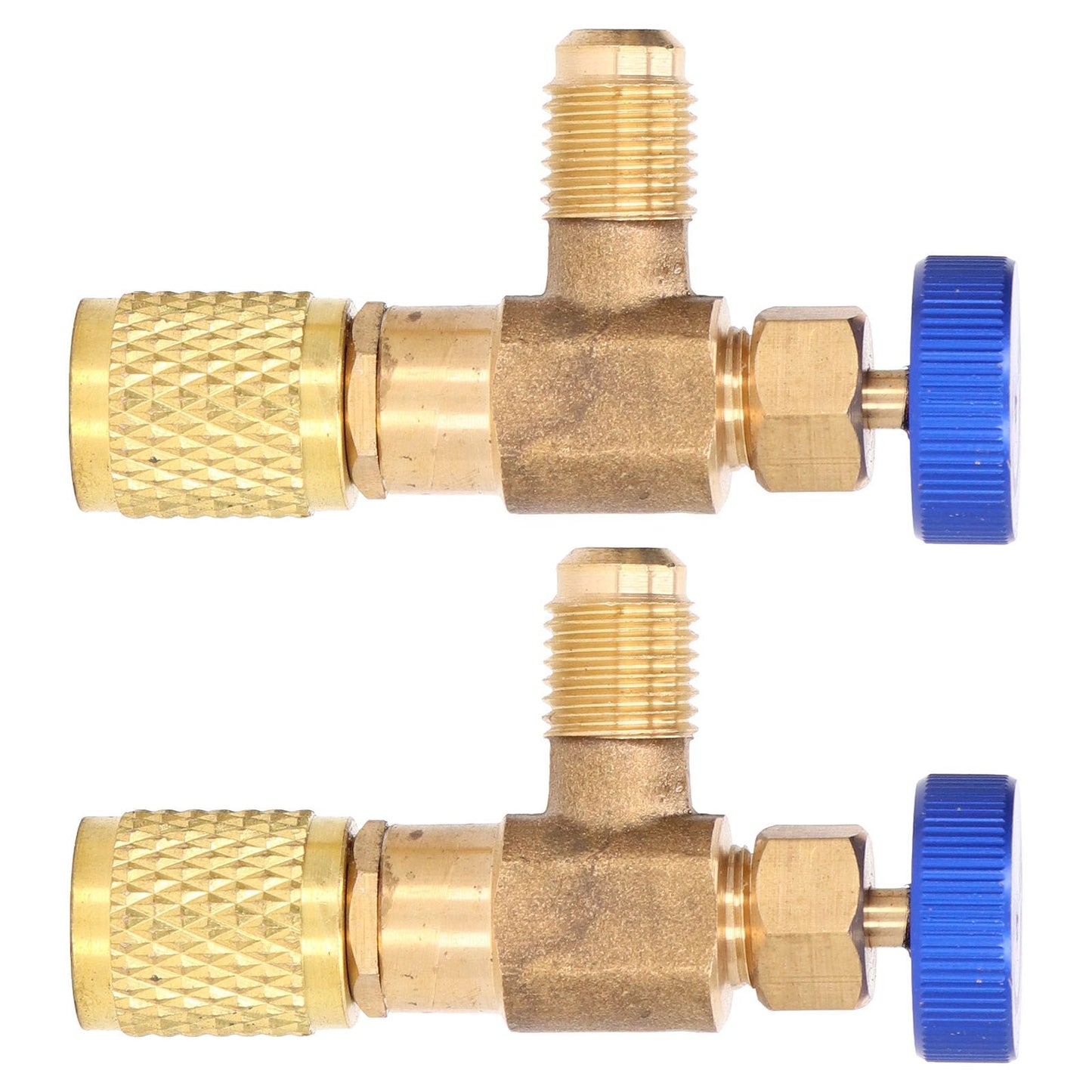 2PCS Refrigeration Valve Air Conditioning Refrigerant Control Valve Fluoride Charging Adapter for R22 R404 V1294-YM0523-3113220010011