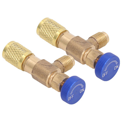 2PCS Refrigeration Valve Air Conditioning Refrigerant Control Valve Fluoride Charging Adapter for R22 R404 V1294-YM0523-3113220010011