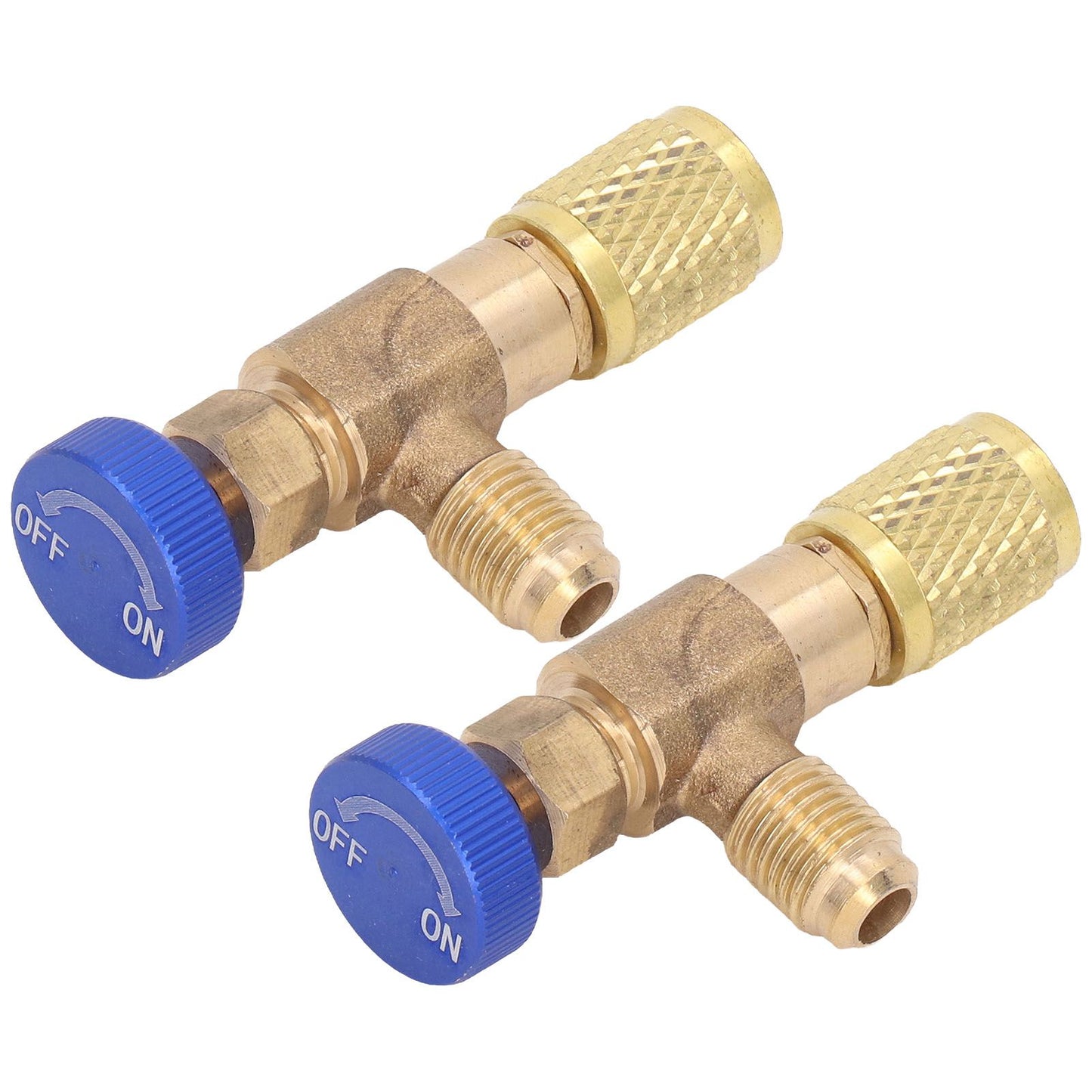 2PCS Refrigeration Valve Air Conditioning Refrigerant Control Valve Fluoride Charging Adapter for R22 R404 V1294-YM0523-3113220010011