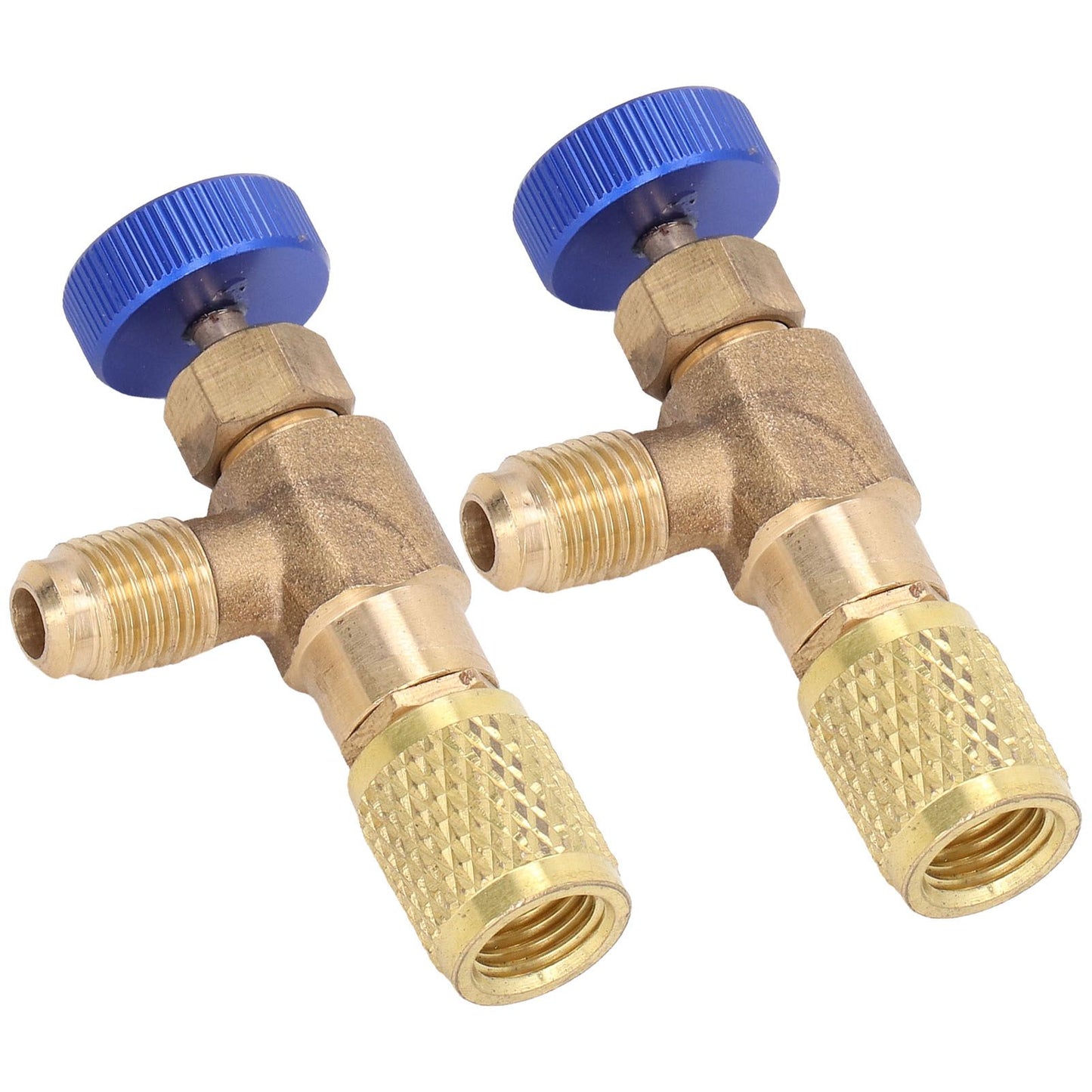 2PCS Refrigeration Valve Air Conditioning Refrigerant Control Valve Fluoride Charging Adapter for R22 R404 V1294-YM0523-3113220010011