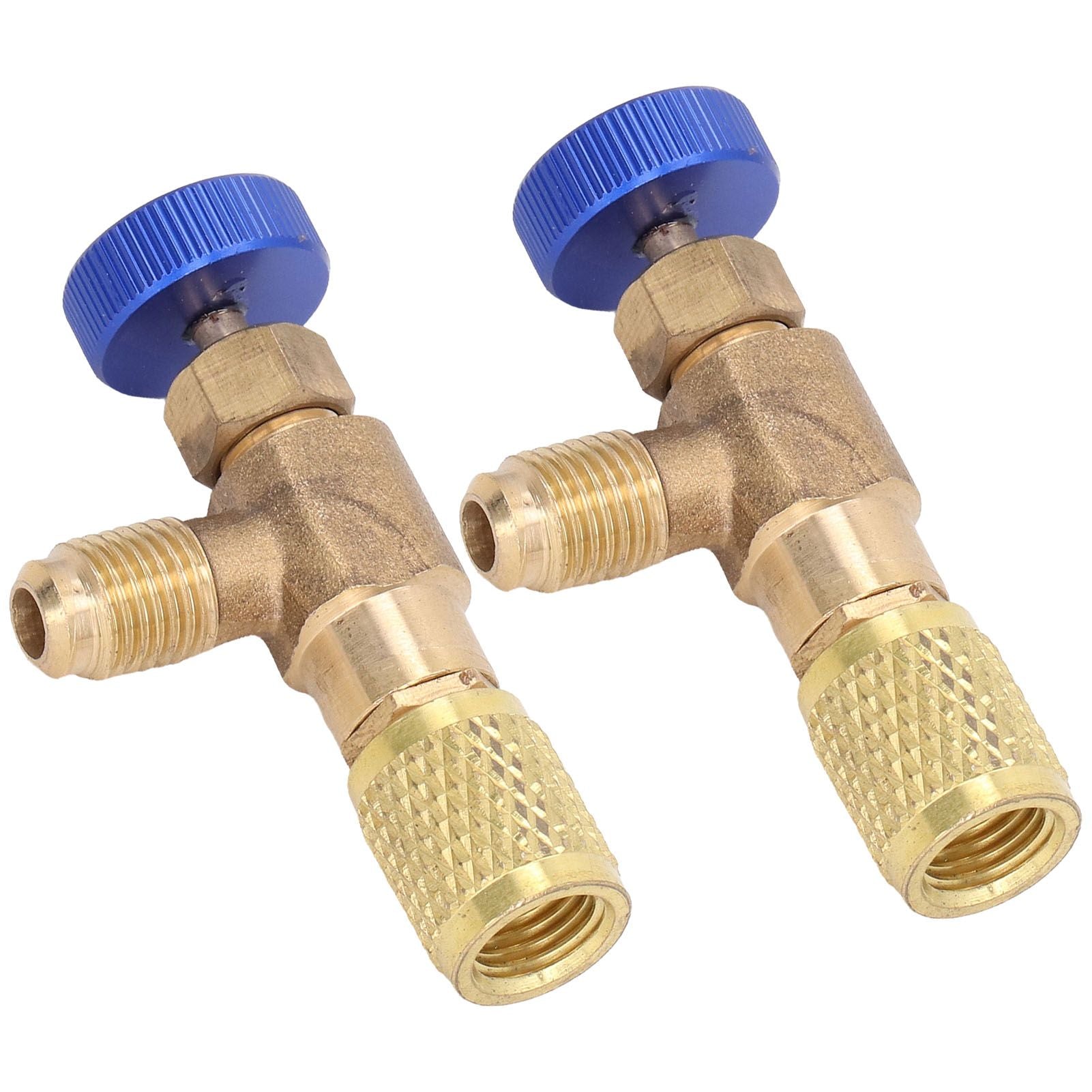 2PCS Refrigeration Valve Air Conditioning Refrigerant Control Valve Fluoride Charging Adapter for R22 R404 V1294-YM0523-3113220010011