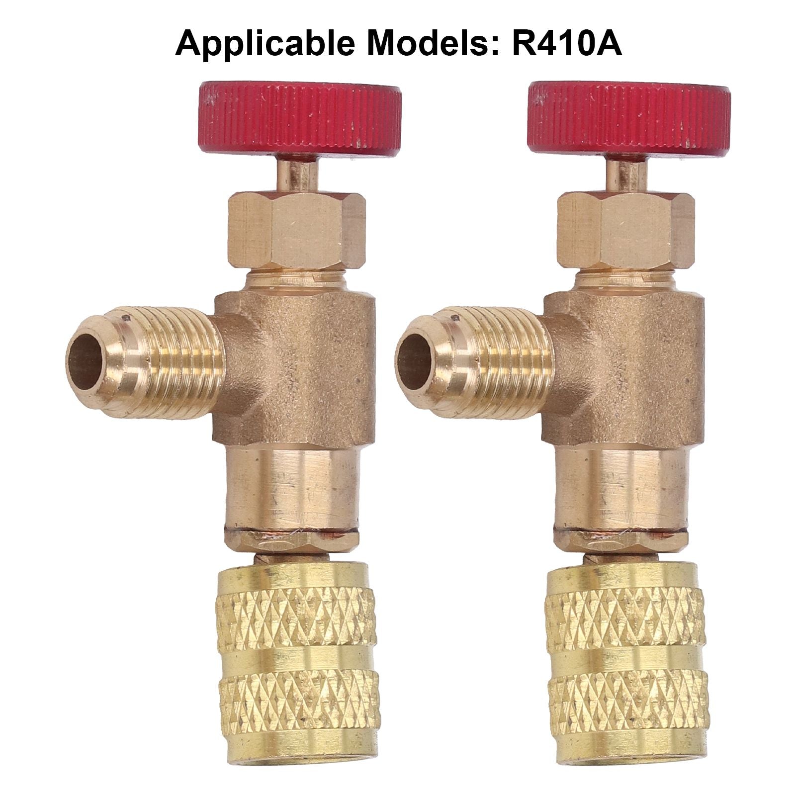 2PCS Refrigeration Control Valve 1/4SAE Male Thread 5/16SAE Female Thread Refrigerant Charging Valve Adapter V1294-YM0523-3113220010211