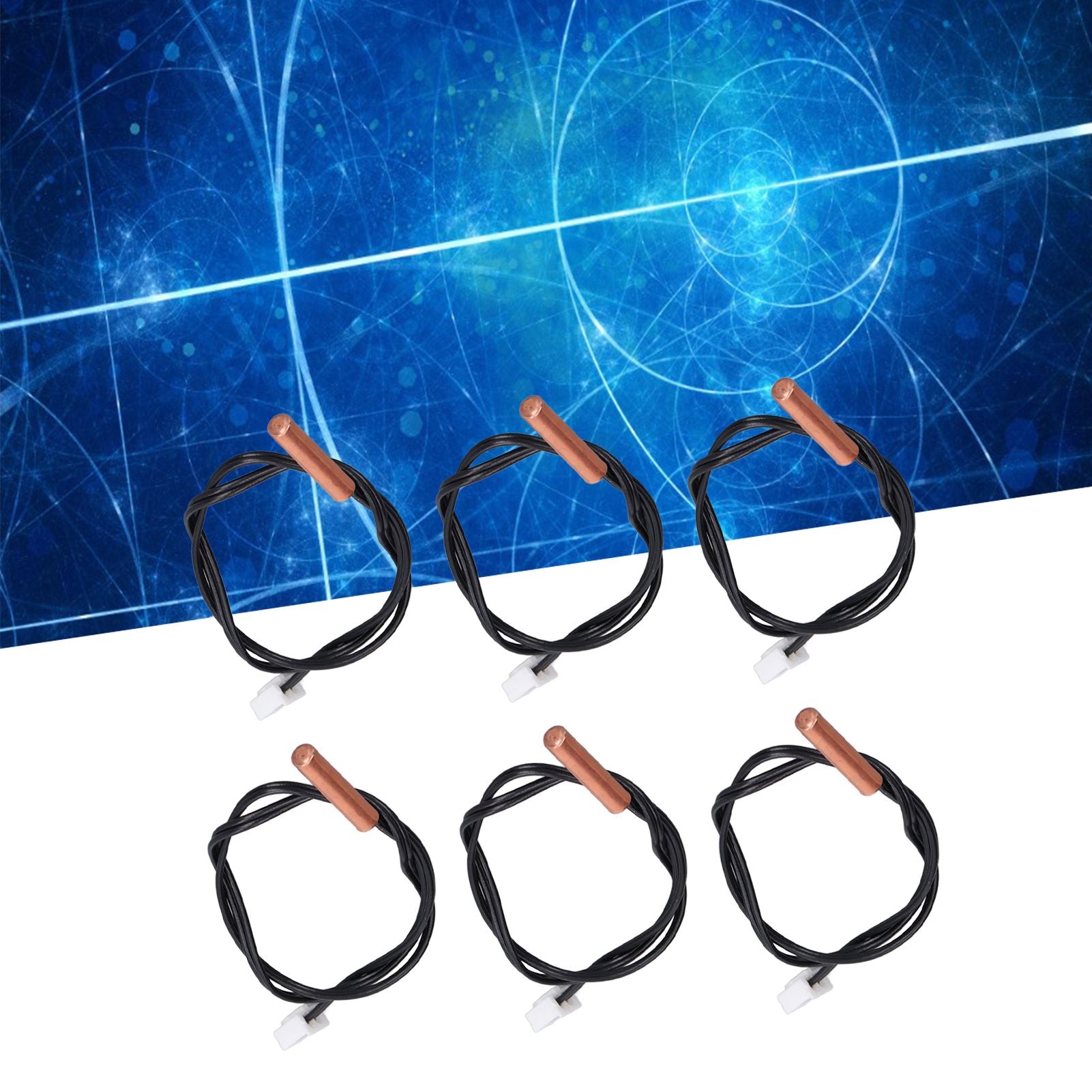 10Pcs 10K Temp Sensor Probe PVC Copper Waterproof NTC Thermistor Probes for Air Conditioner V1294-YM0523-3113220010911