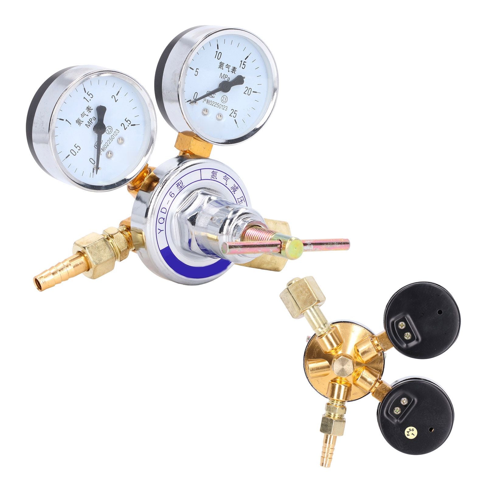 Nitrogen Regulator Gauge Kit Pressure Reducing Valve Brass Inlet Outlet Meter Reducer V1294-YM0523-3113220011511