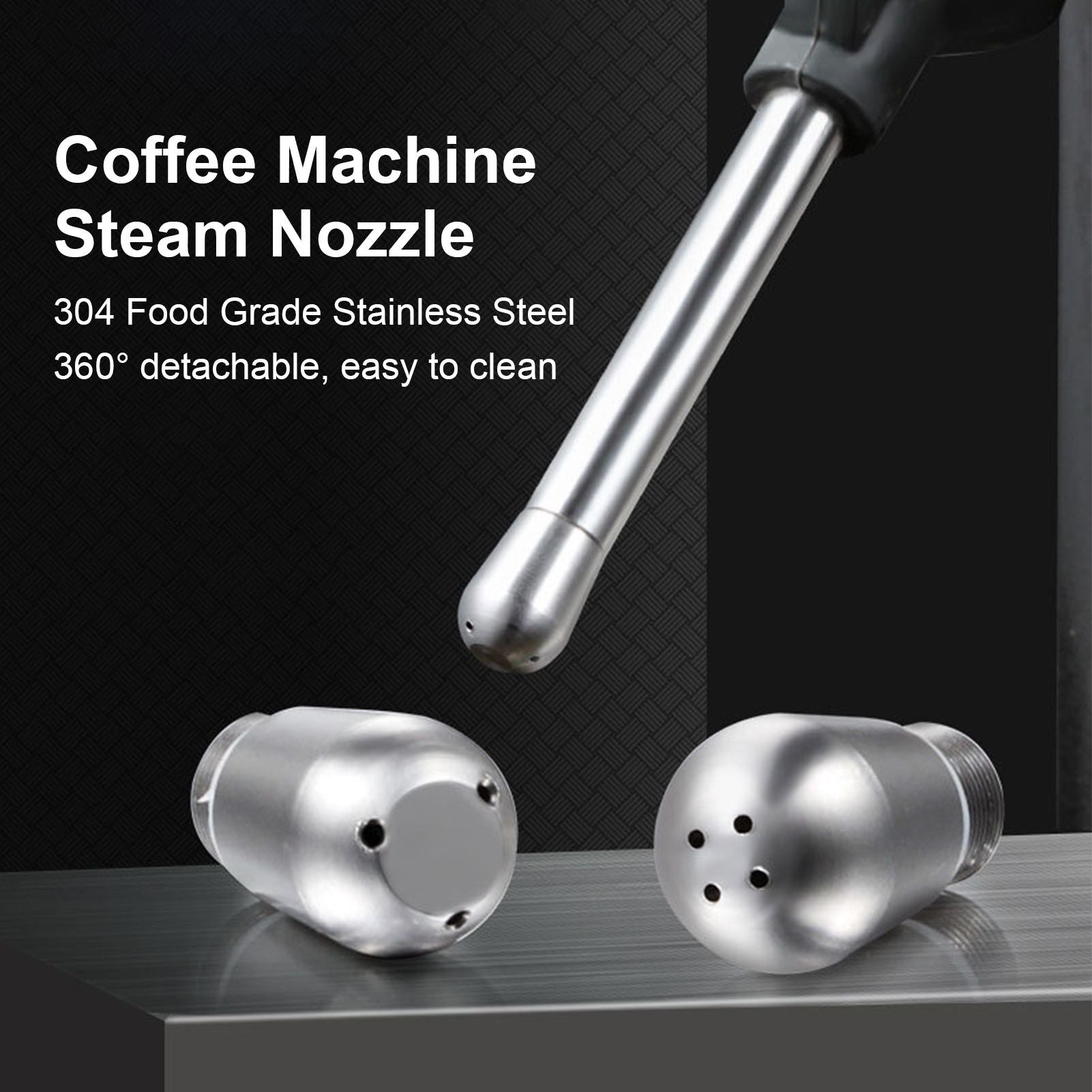 Coffee Machine Steam Nozzle 304 Stainless Steel Multiple Holes Tip Replacement for EXPOBAR4 Holes V1294-YM0523-3113220012012