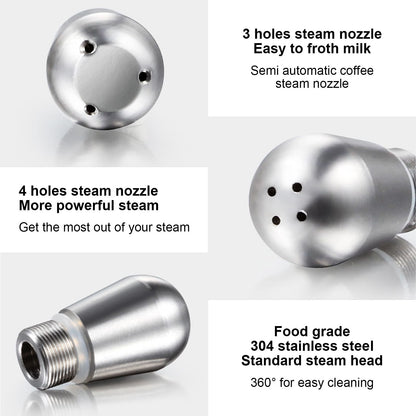 Coffee Machine Steam Nozzle 304 Stainless Steel Multiple Holes Tip Replacement for EXPOBAR4 Holes V1294-YM0523-3113220012012