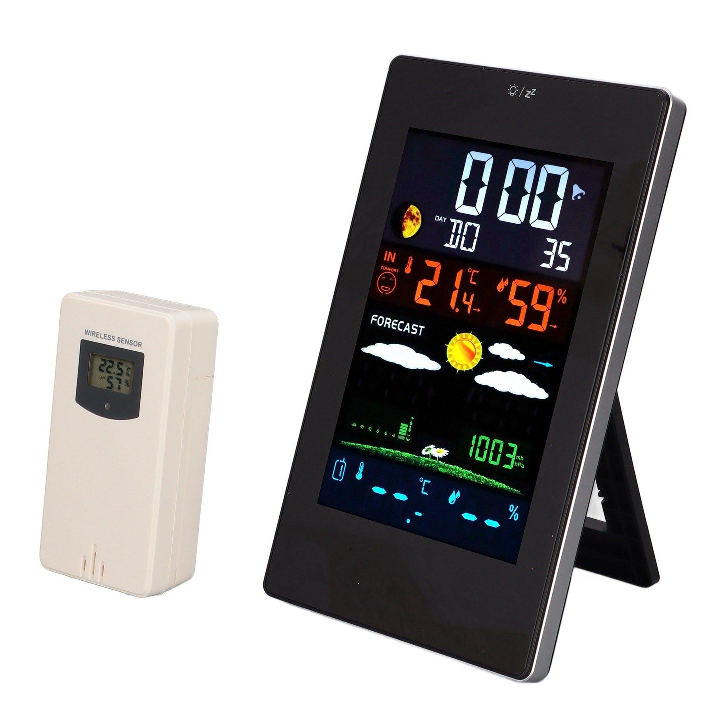 Weather Station Humidity Temperature Monitoring USB Powered Weather Forecast Clock Function Home Weather V1294-YM0523-3113220013611