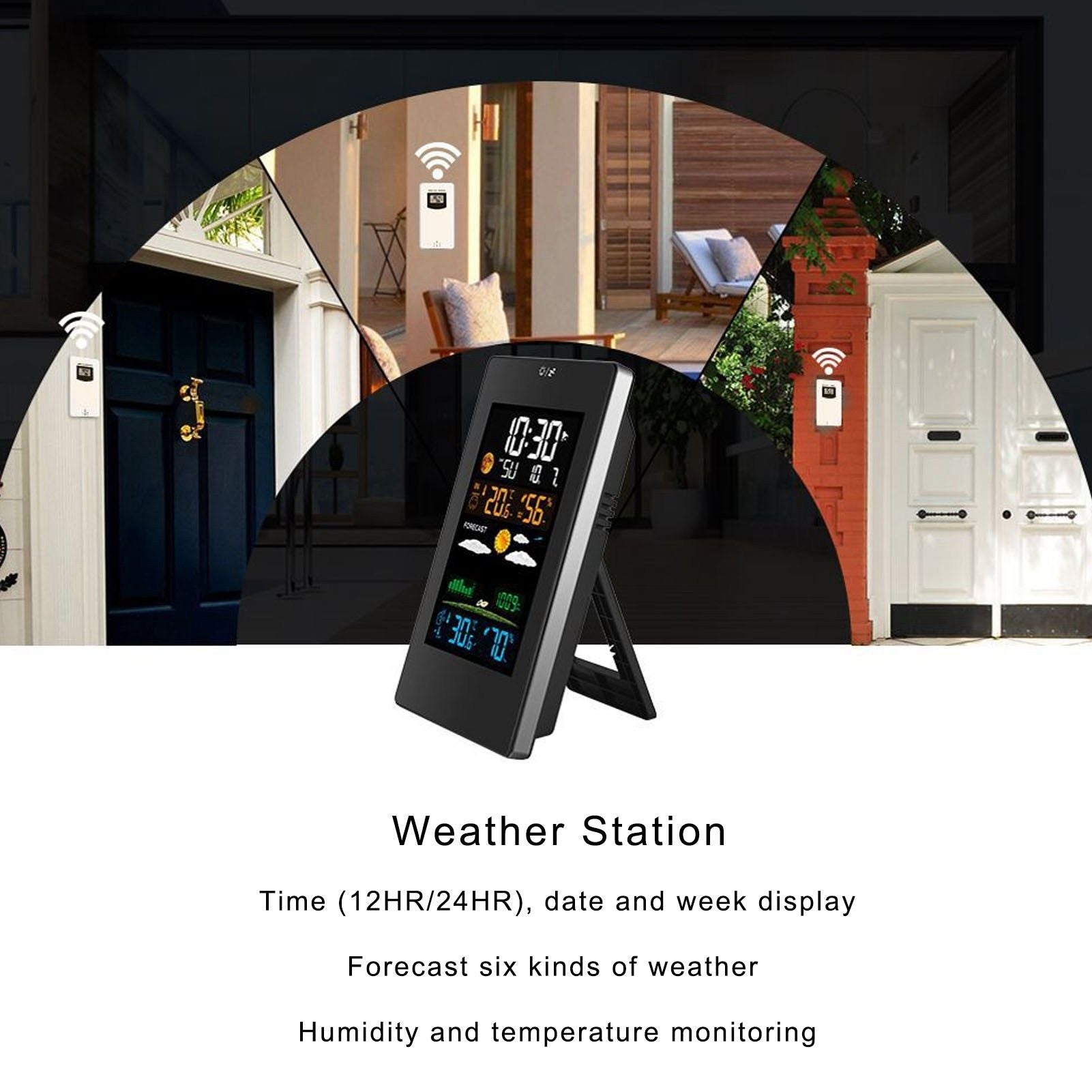 Weather Station Humidity Temperature Monitoring USB Powered Weather Forecast Clock Function Home Weather V1294-YM0523-3113220013611