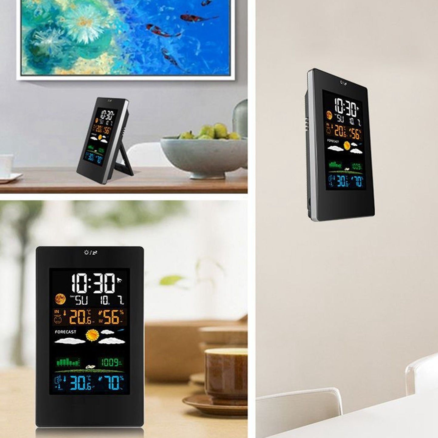 Weather Station Humidity Temperature Monitoring USB Powered Weather Forecast Clock Function Home Weather V1294-YM0523-3113220013611