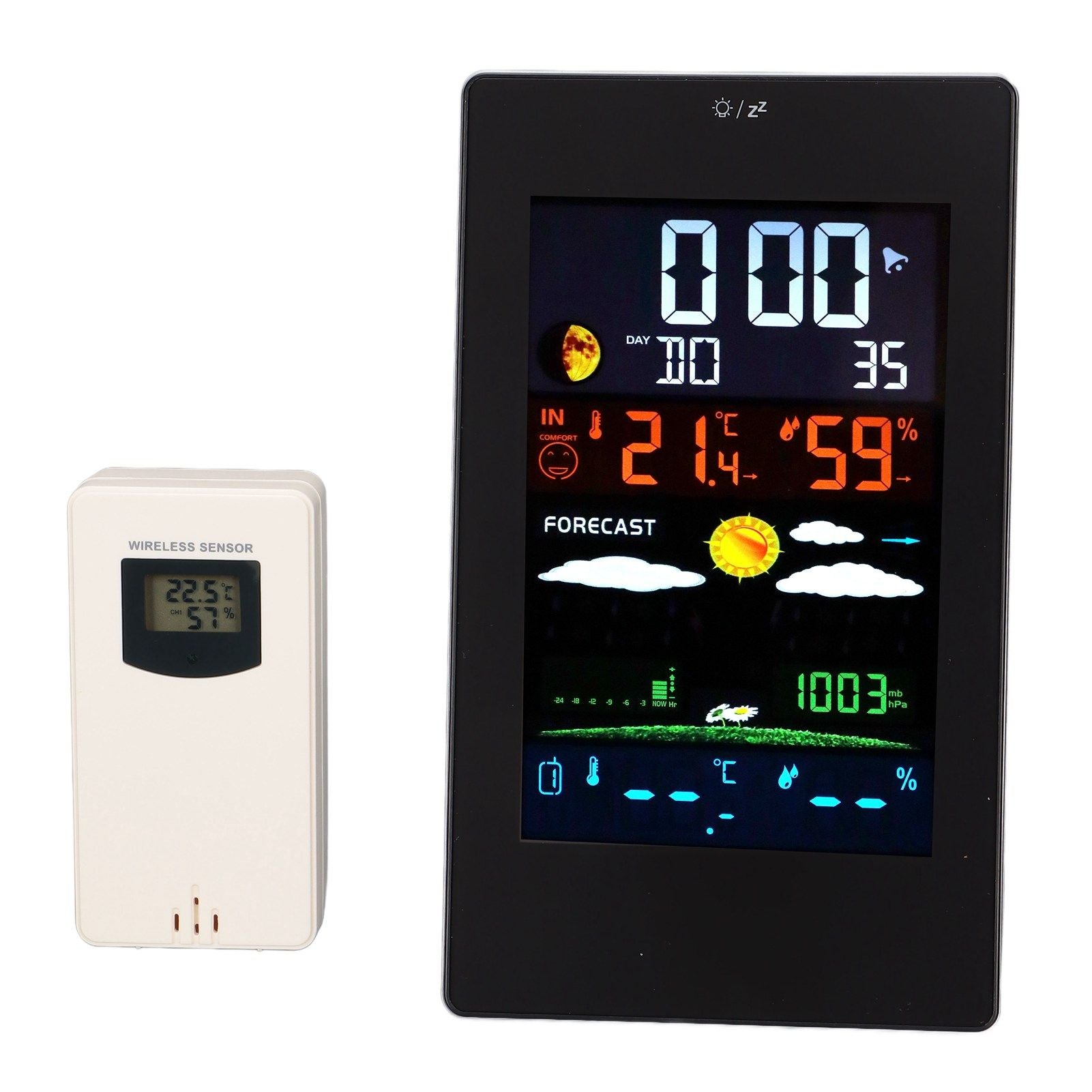 Weather Station Humidity Temperature Monitoring USB Powered Weather Forecast Clock Function Home Weather V1294-YM0523-3113220013611