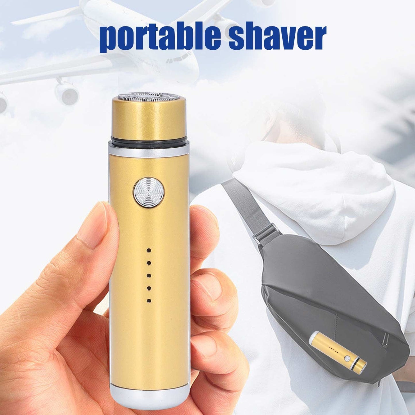 013 Electric Mini Shaver Portable Low Noise Power Display USB Mini Electric Shaver for MenGold V1294-YM0523-3113220014112