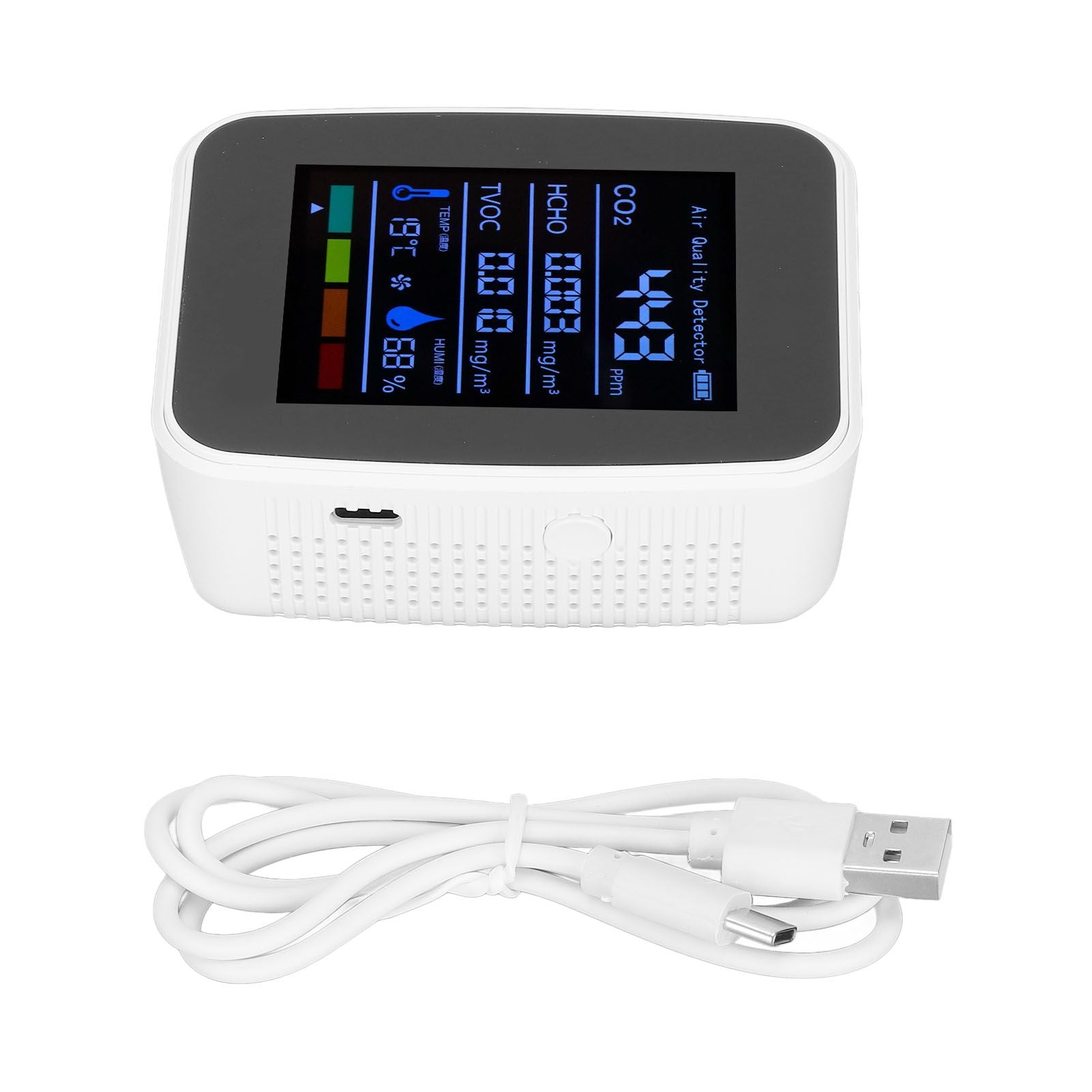 Air Quality Detector 5in1 Intelligent Anti Interference Ability Indoor Temperature Humidity Air Quality V1294-YM0523-3113220014412