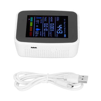 Air Quality Detector 5in1 Intelligent Anti Interference Ability Indoor Temperature Humidity Air Quality V1294-YM0523-3113220014412