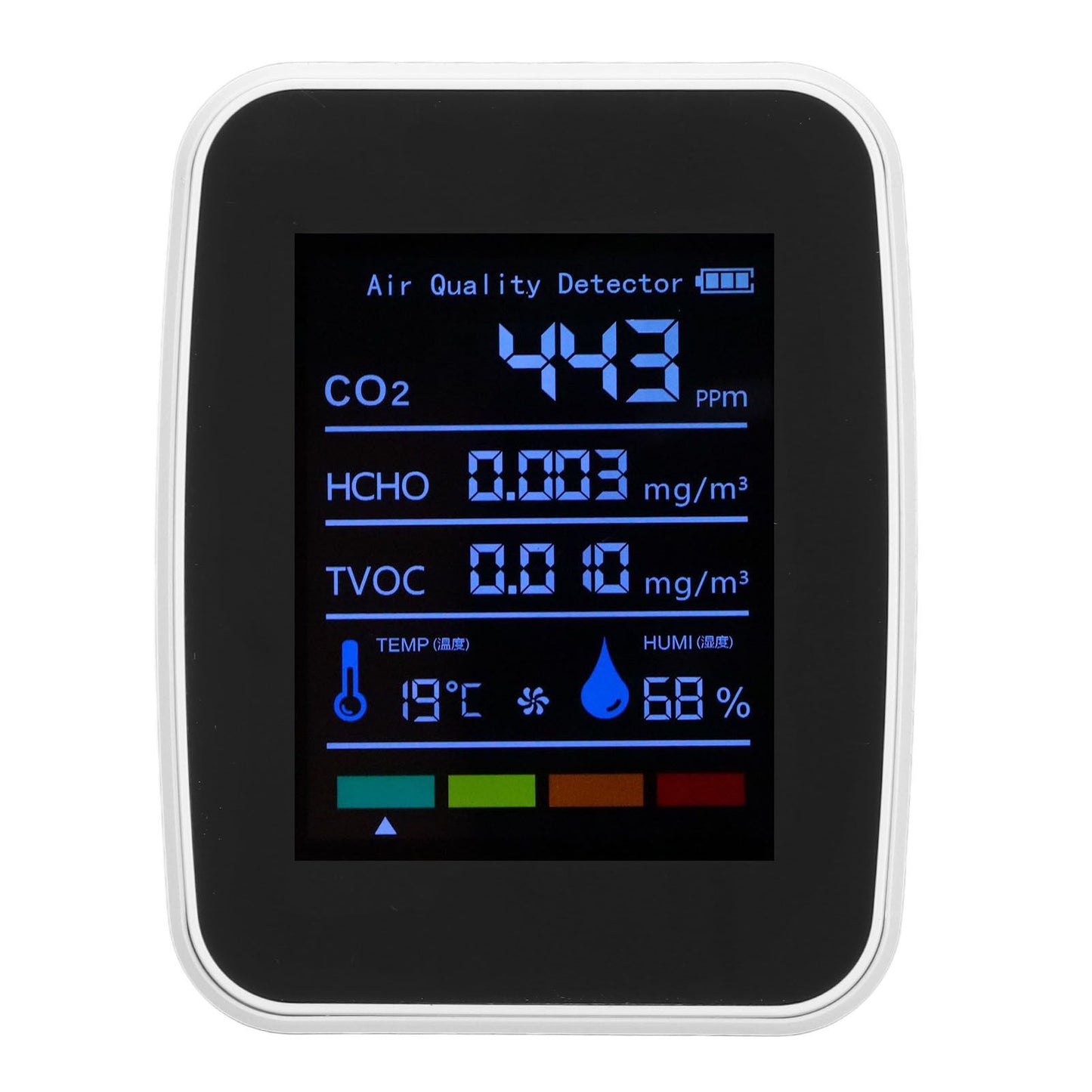 Air Quality Detector 5in1 Intelligent Anti Interference Ability Indoor Temperature Humidity Air Quality V1294-YM0523-3113220014412