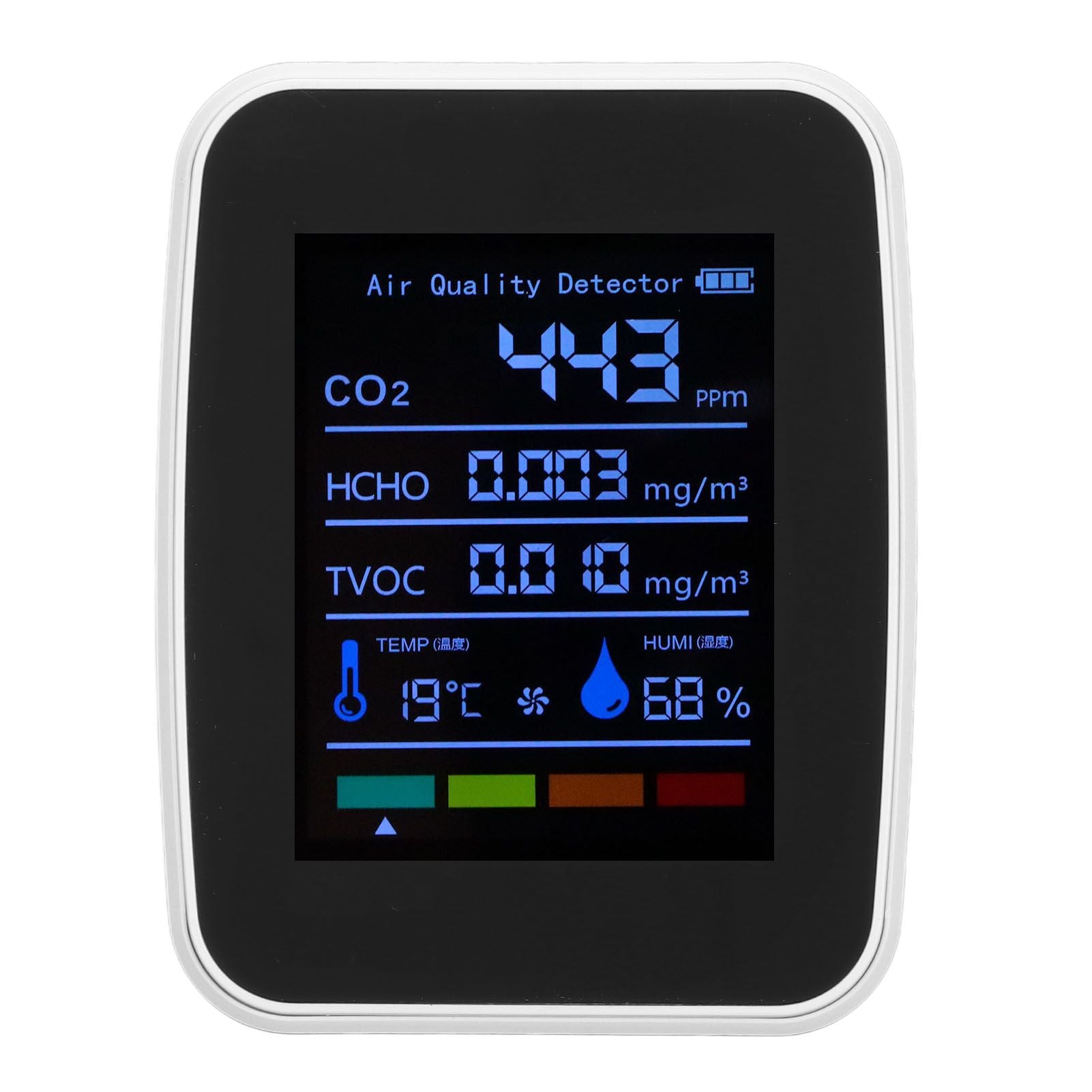 Air Quality Detector 5in1 Intelligent Anti Interference Ability Indoor Temperature Humidity Air Quality V1294-YM0523-3113220014412