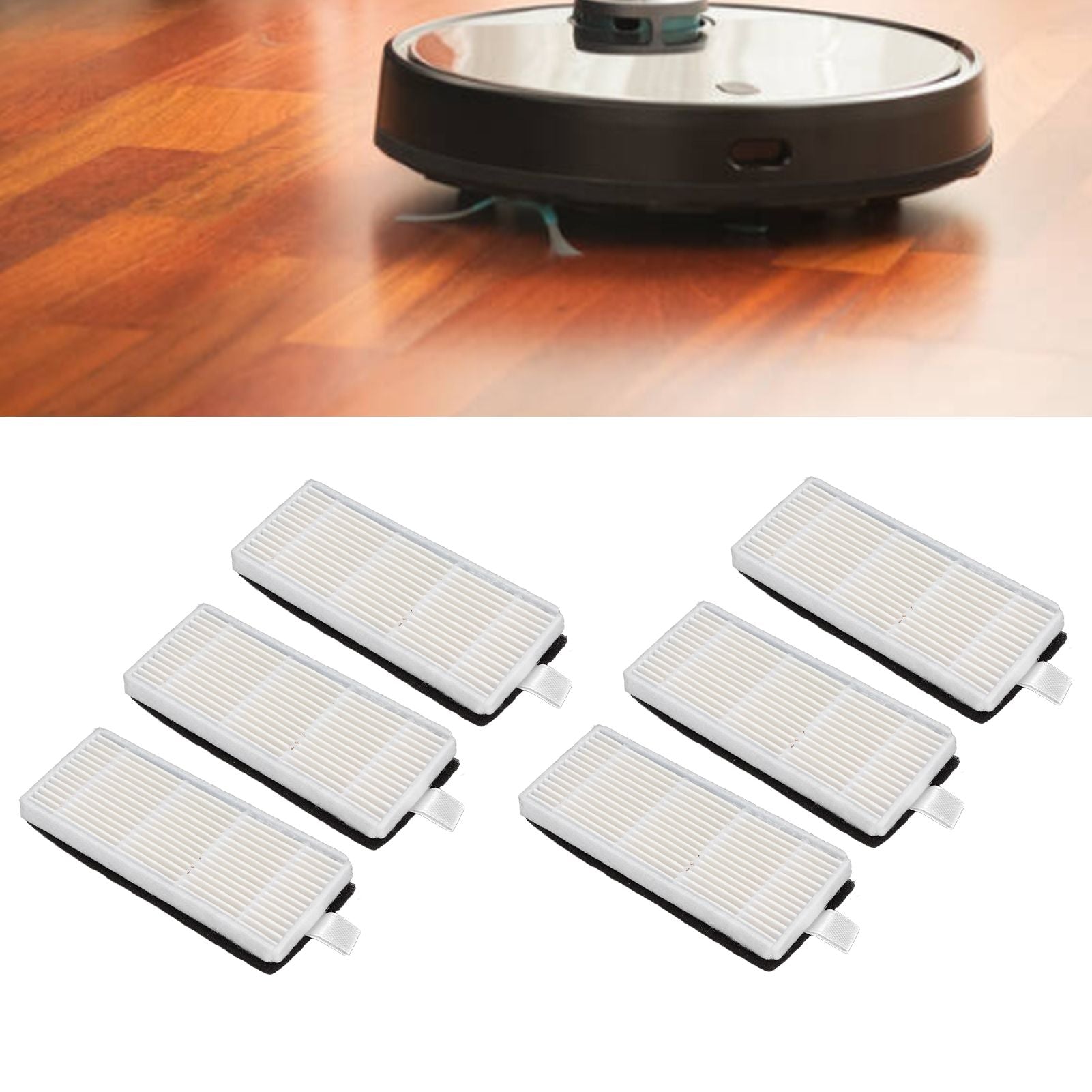 6pcs/set Sweeper Filter Replacement Parts for Lydsto R1 Filter Element Filter Screen Kit V1294-YM0523-3113220015811
