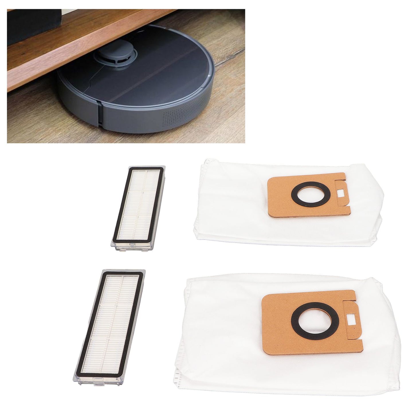 2set Cleaner Filter Dust Bag Set Improving Cleaning Efficiency Replaceable Filter Dust Bag for Dreame L10plus V1294-YM0523-3113220016611