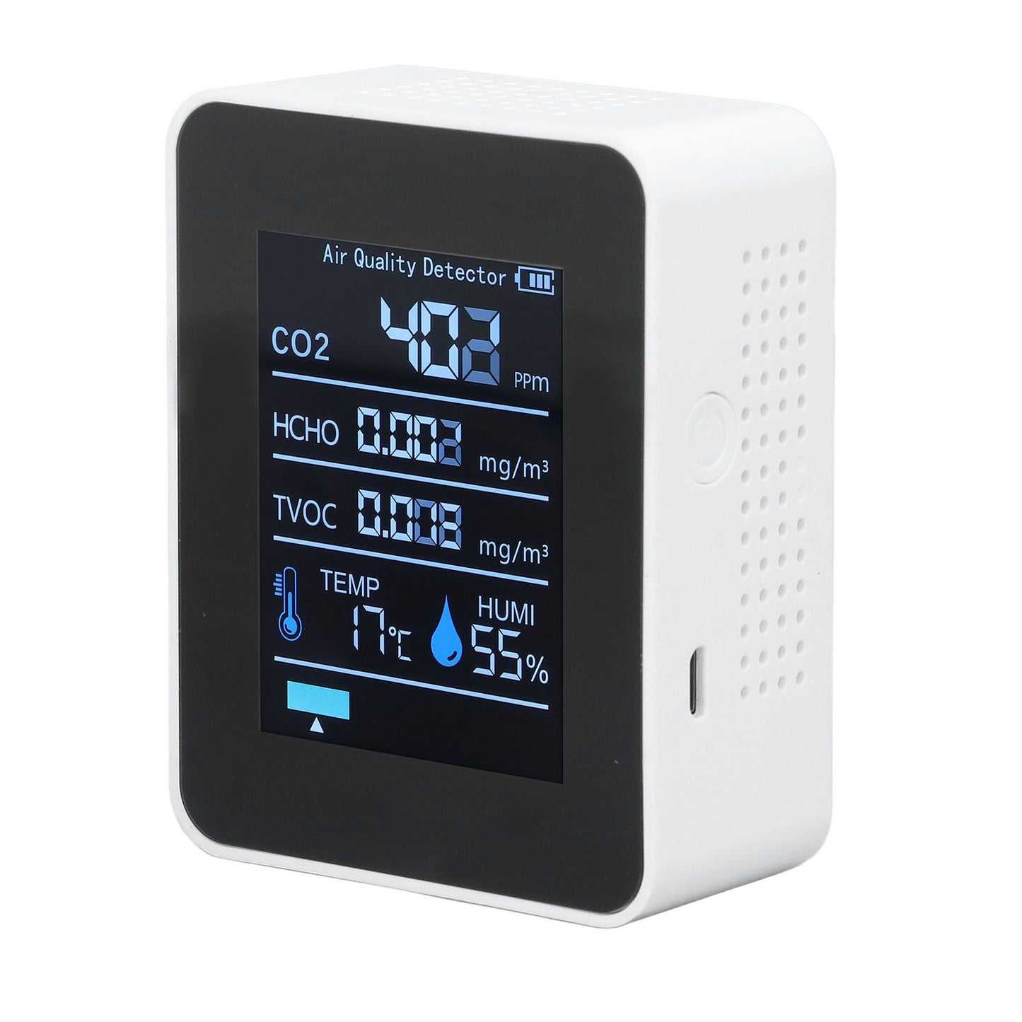 5 in 1 Air Quality Monitor Bluetooth APP Carbon Dioxide Detector USB Charging TVOC Temperature Humidity HCHO V1294-YM0523-3113220017311