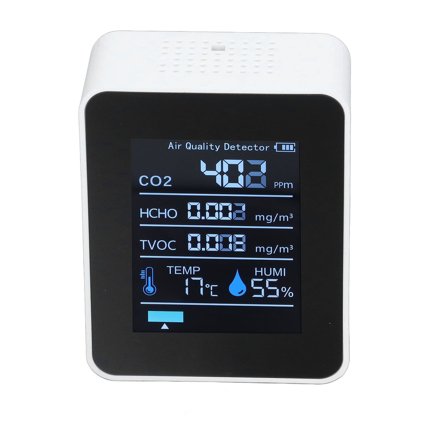 5 in 1 Air Quality Monitor Bluetooth APP Carbon Dioxide Detector USB Charging TVOC Temperature Humidity HCHO V1294-YM0523-3113220017311