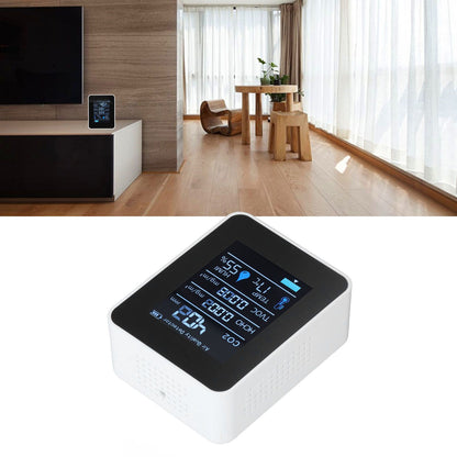 5 in 1 Air Quality Monitor Bluetooth APP Carbon Dioxide Detector USB Charging TVOC Temperature Humidity HCHO V1294-YM0523-3113220017311