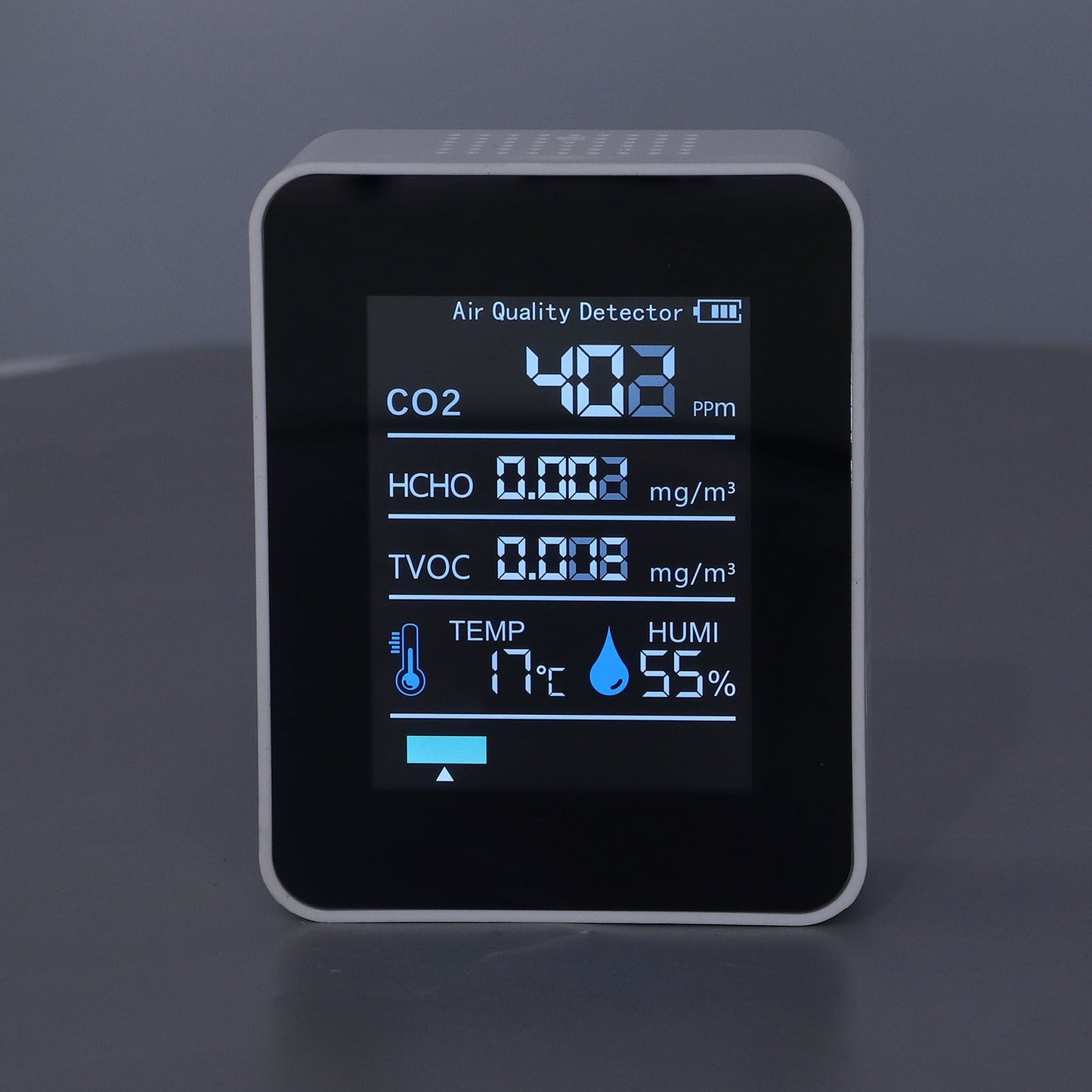 5 in 1 Air Quality Monitor Bluetooth APP Carbon Dioxide Detector USB Charging TVOC Temperature Humidity HCHO V1294-YM0523-3113220017311