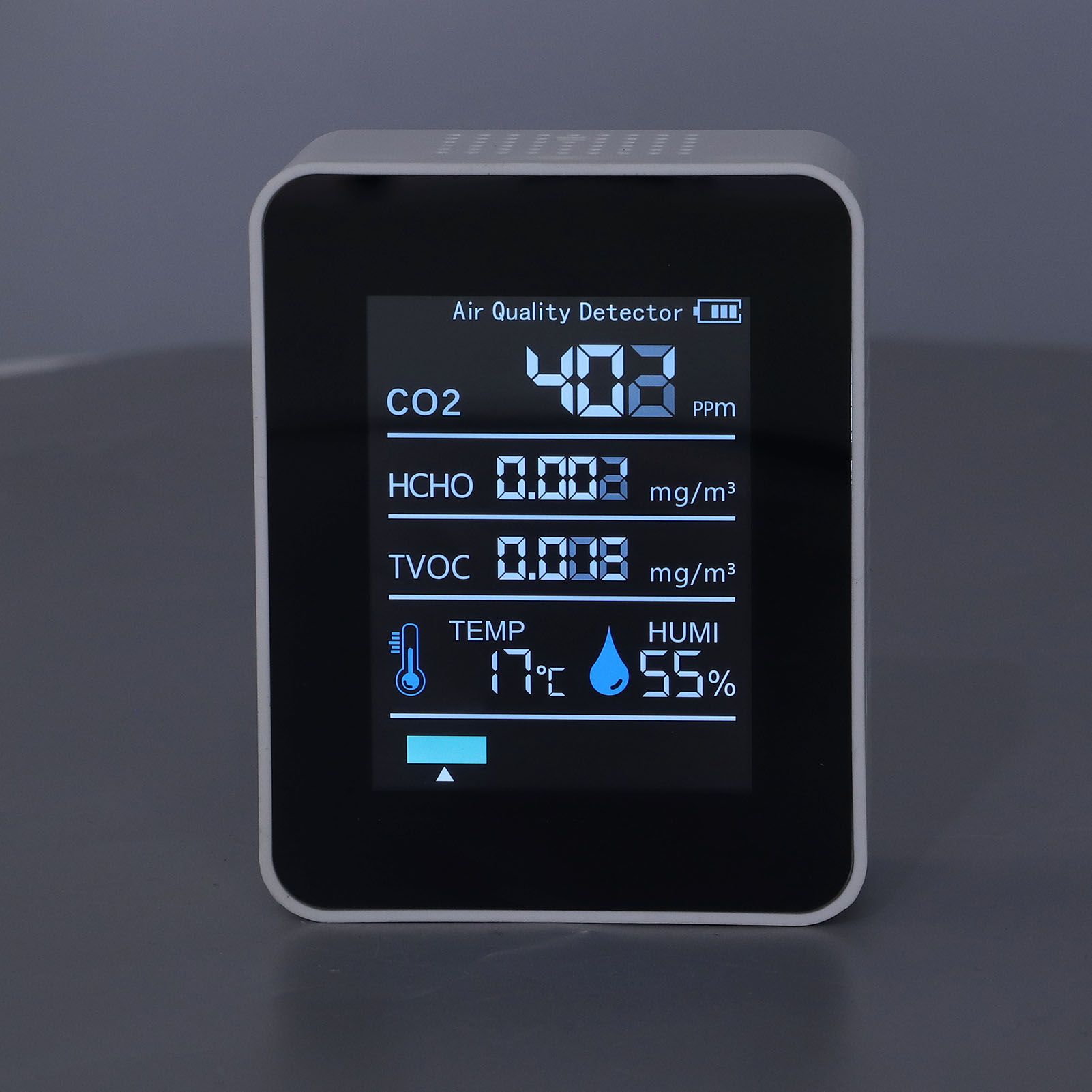 5 in 1 Air Quality Monitor Bluetooth APP Carbon Dioxide Detector USB Charging TVOC Temperature Humidity HCHO V1294-YM0523-3113220017311