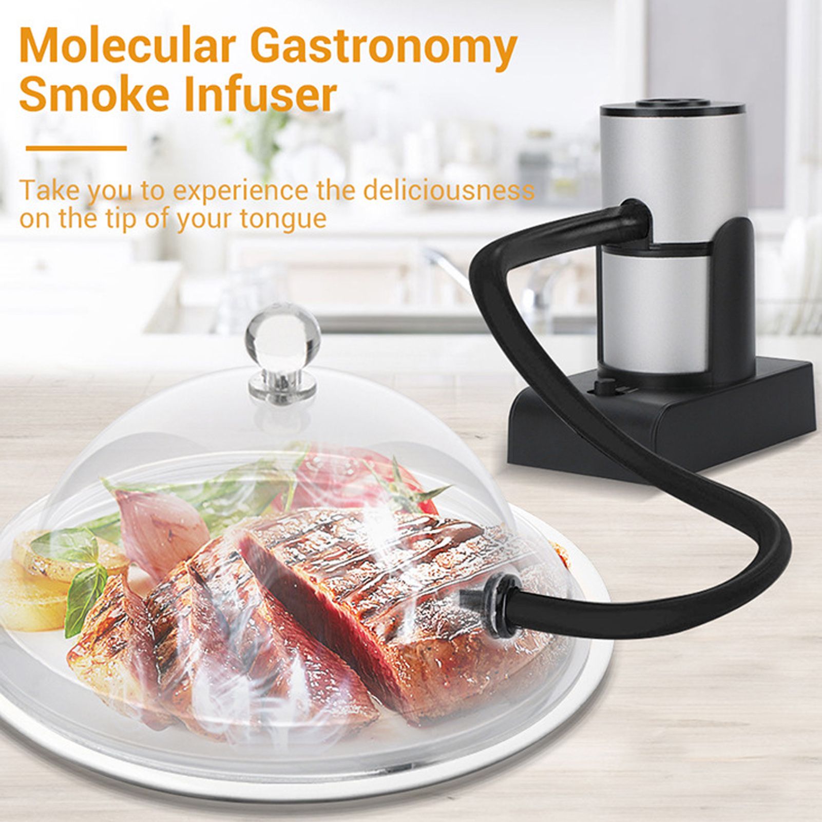 Smoke Infuser Handheld Easy Clean Smoking Device Wood Cocktail Smoker for Sous Vide Meat Salmon V1294-YM0523-3113220018911