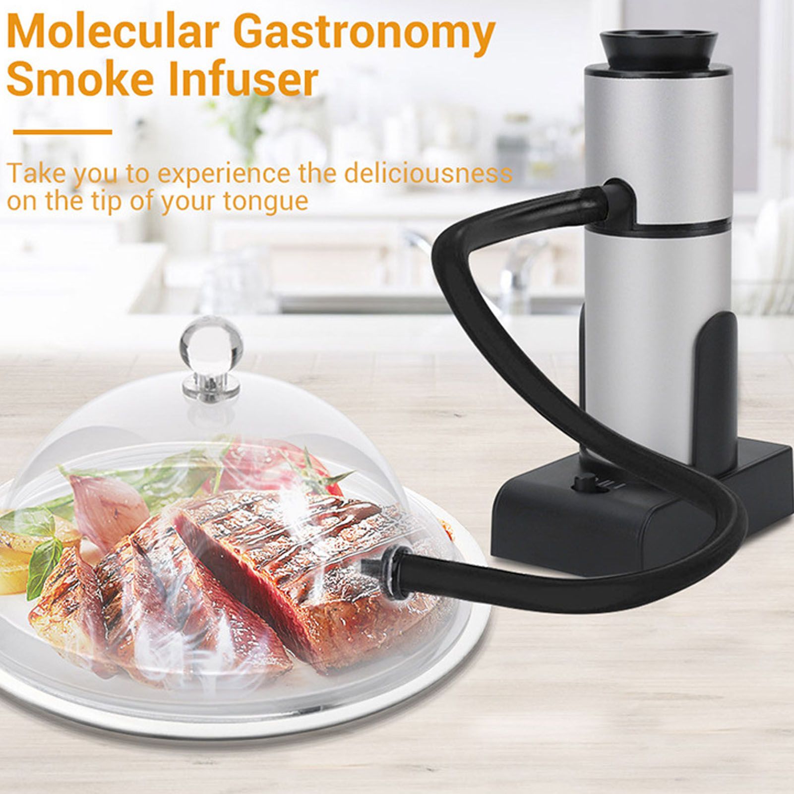 Portable Smoking Device Handheld Wood Smoke Infuser for Food Cooking Cocktail Drinks Molecular Gastronomy V1294-YM0523-3113220019211