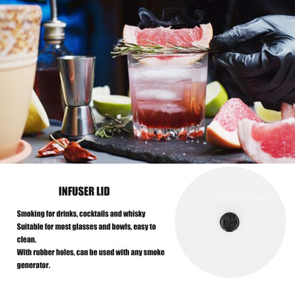 2Pcs/Set Smoke Infuser Lid Cocktail Drinks Round Cover for Beverages Wine Cocktails Whiskey V1294-YM0523-3113220019311