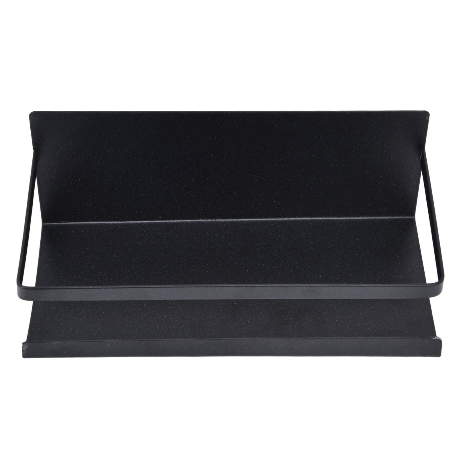 Kitchen Rack Space Saving Spice Shelf Organizer Magnetic Single Tier Iron for StorageBlack V1294-YM0523-3113220021712