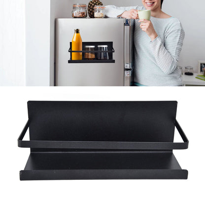 Kitchen Rack Space Saving Spice Shelf Organizer Magnetic Single Tier Iron for StorageBlack V1294-YM0523-3113220021712