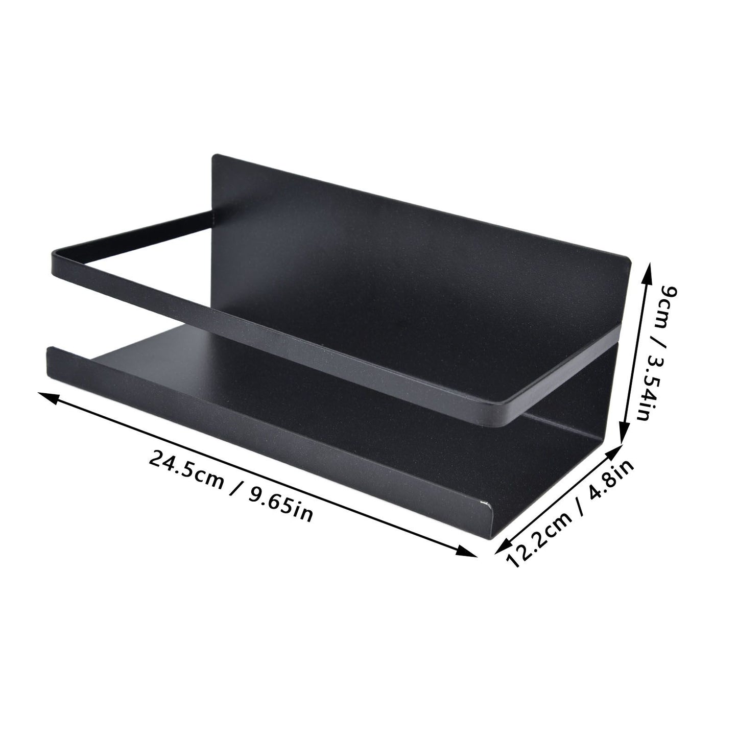 Kitchen Rack Space Saving Spice Shelf Organizer Magnetic Single Tier Iron for StorageBlack V1294-YM0523-3113220021712