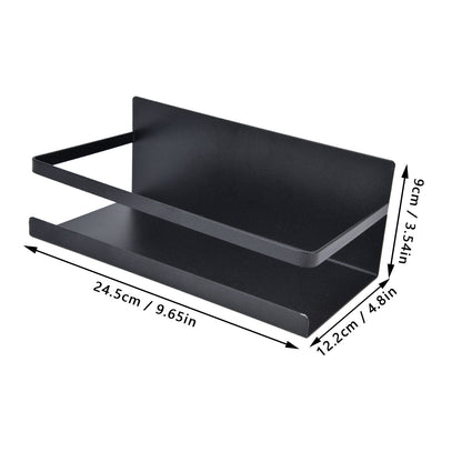 Kitchen Rack Space Saving Spice Shelf Organizer Magnetic Single Tier Iron for StorageBlack V1294-YM0523-3113220021712
