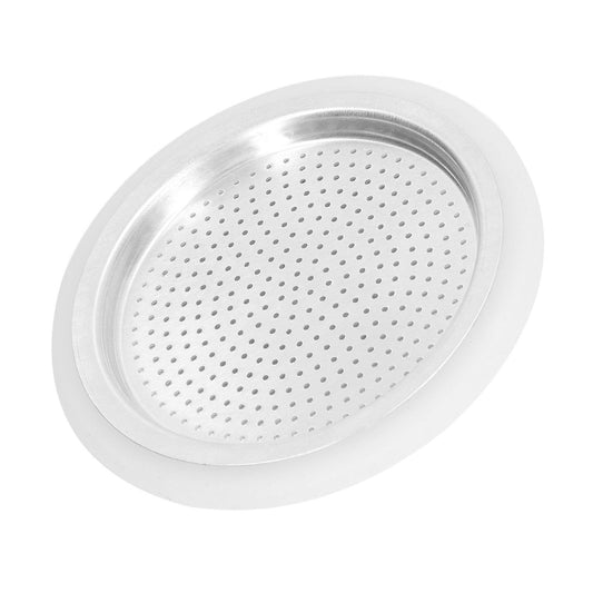 Coffee Pot Filter Sealing Ring and Filter Set Reusable Aluminum Filter Disc for Coffee Makingfor 3 People V1294-YM0523-3113220025511