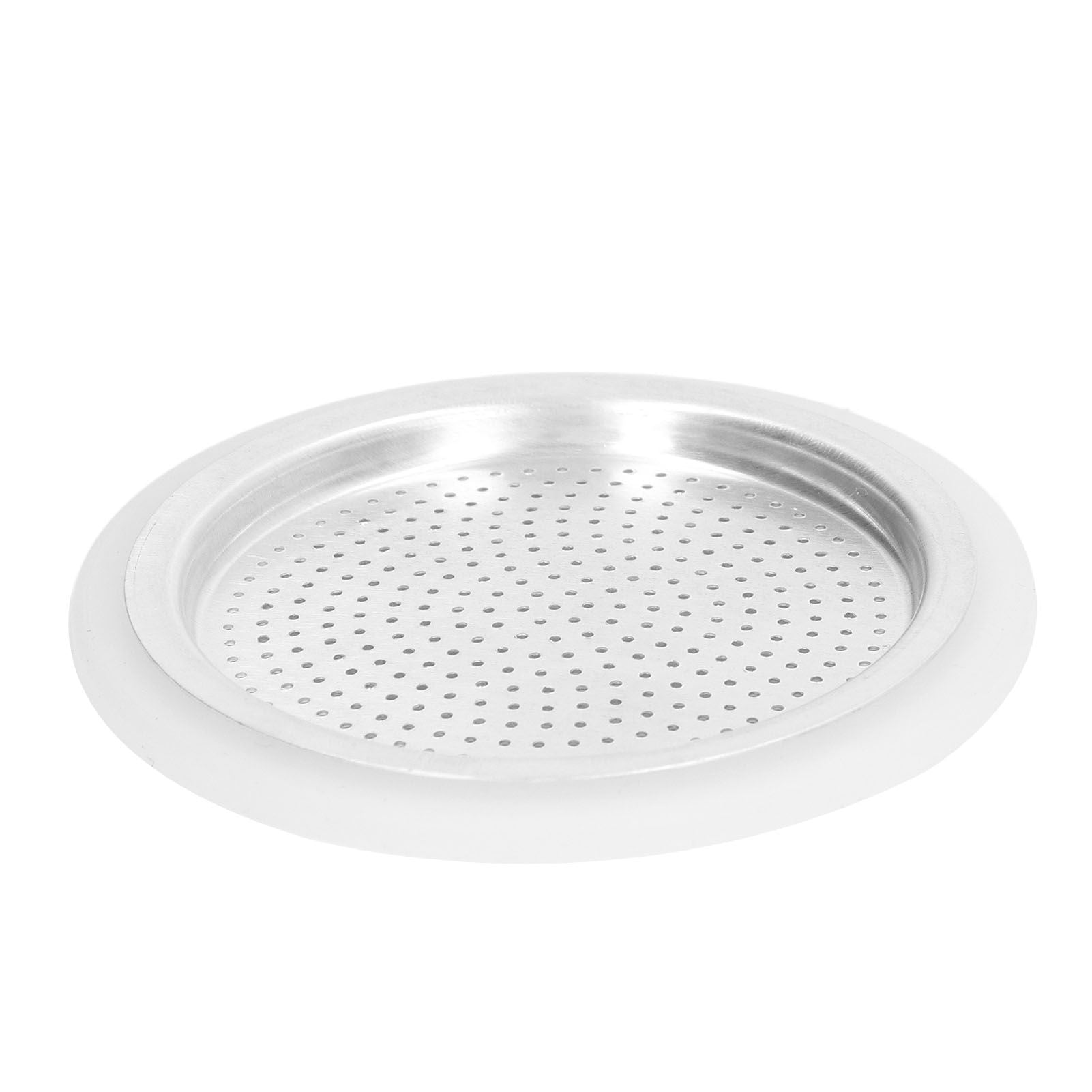 Coffee Pot Filter Sealing Ring and Filter Set Reusable Aluminum Filter Disc for Coffee Makingfor 3 People V1294-YM0523-3113220025511