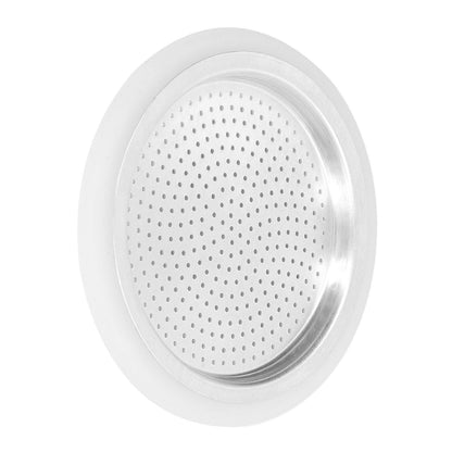 Coffee Pot Filter Sealing Ring and Filter Set Reusable Aluminum Filter Disc for Coffee Makingfor 3 People V1294-YM0523-3113220025511