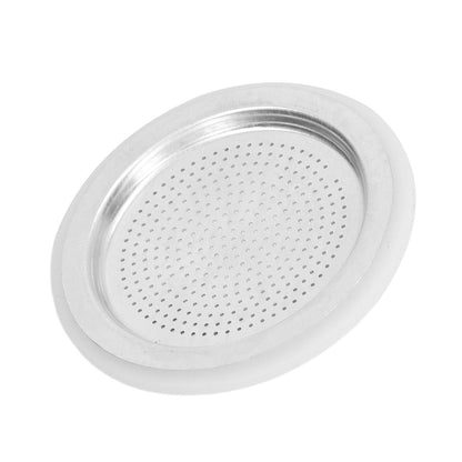 Coffee Pot Filter Sealing Ring and Filter Set Reusable Aluminum Filter Disc for Coffee Makingfor 6 People V1294-YM0523-3113220025512
